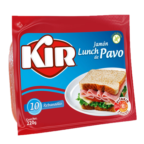 Imagen de JAMON LUNCH KIR DE PAVO 220 G