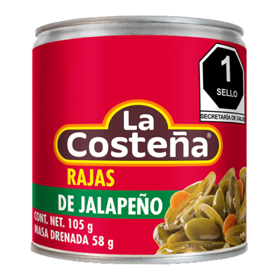 Imagen de CHILE JALAPEÑO RAJAS LA COSTEÑA 105 G