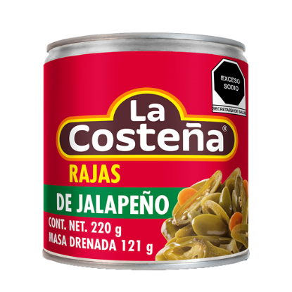 Imagen de CHILE JALAPEÑO RAJAS LA COSTEÑA 220 G