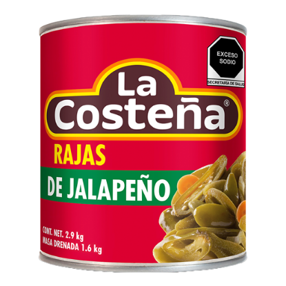 Imagen de CHILE JALAPEÑO RAJAS LA COSTEÑA 2.8 KG