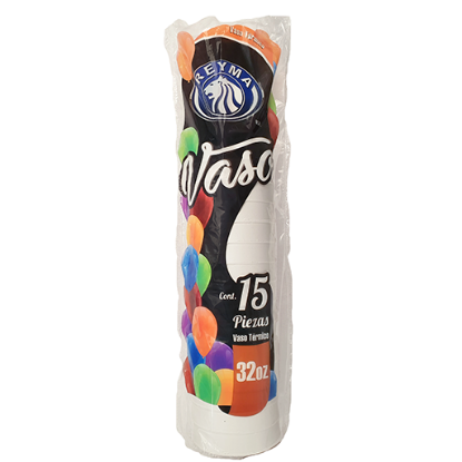 Imagen de VASO TERMICO REYMA 1L/32OZ  C/15 PZAS.