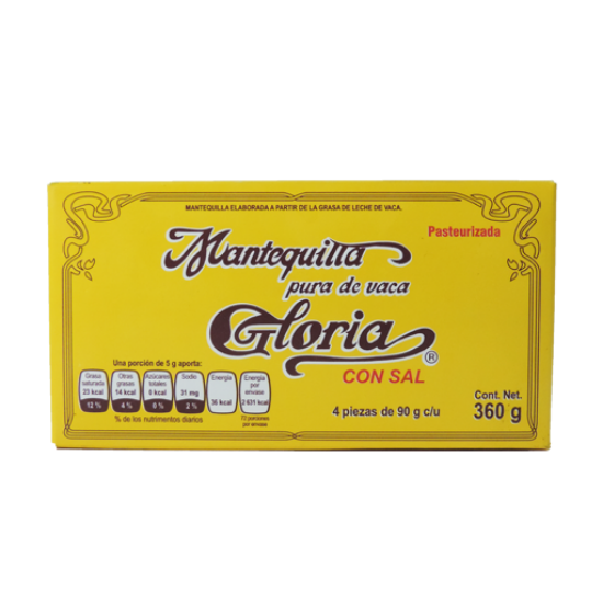 Imagen de MANTEQUILLA GLORIA CON SAL 4 BARRITAS