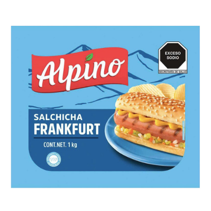 Imagen de SALCHICHA FRANKFURT DE PAVO ALPINO 1 KG