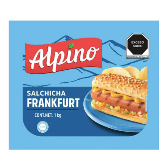 Imagen de SALCHICHA FRANKFURT DE PAVO ALPINO 1 KG
