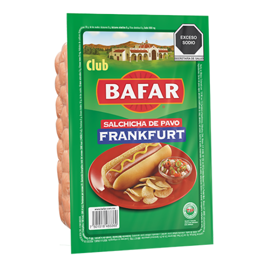 Imagen de SALCHICHA FRANKFURT PAVO BAFAR GRANEL