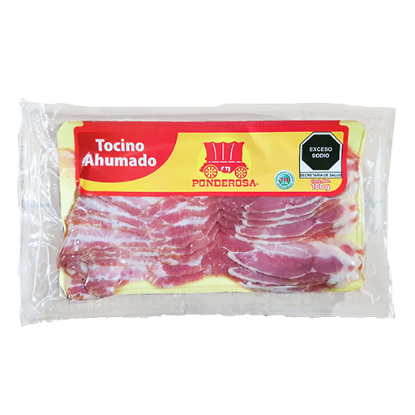 Imagen de TOCINO AHUMADO REBANADO PONDEROSA  180 GR