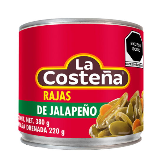 Imagen de CHILE JALAPEÑO RAJAS LA COSTEÑA 380 G