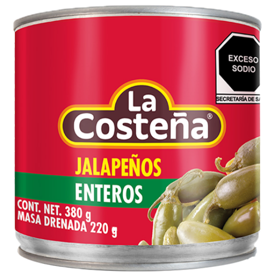 Imagen de CHILE JALAPEÑO ENTERO LA COSTEÑA 380 G