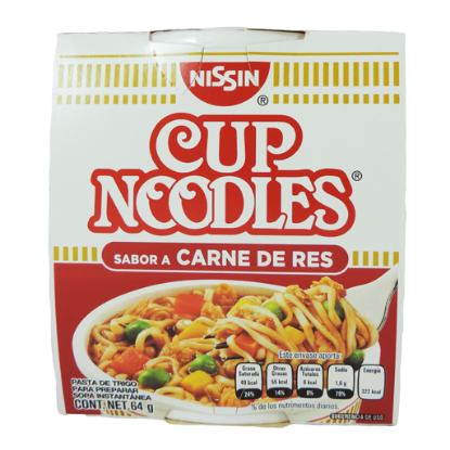 Imagen de SOPA NISSIN CARNE RES CAJA C/12 PZAS.