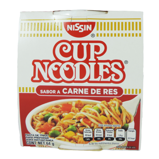 Imagen de SOPA NISSIN CARNE RES CAJA C/12 PZAS.