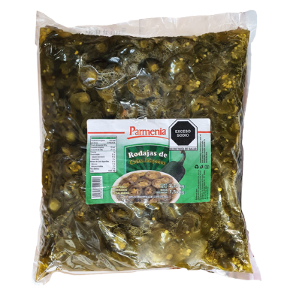 Imagen de CHILE JALAPEÑO RODAJAS PARMERIA BOLSA 2.72 KG