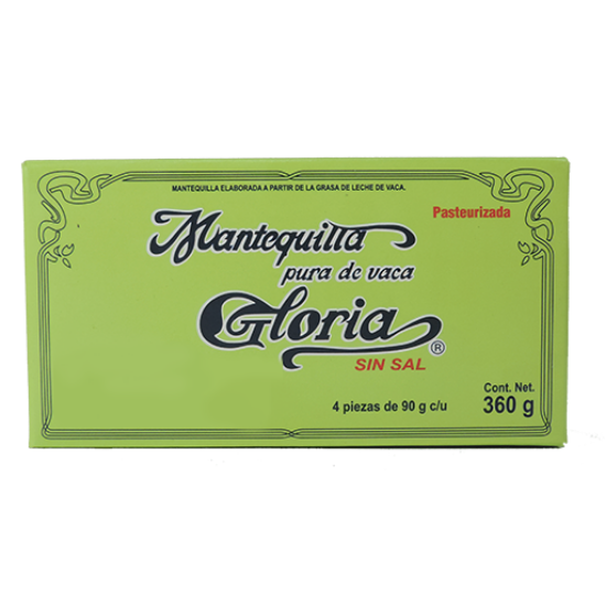 Imagen de MANTEQUILLA GLORIA SIN SAL 4 BARRITAS