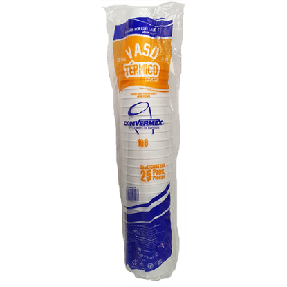 Imagen de VASO TERMICO CONVERMEX #108 / 8 OZ C/25 PZAS.