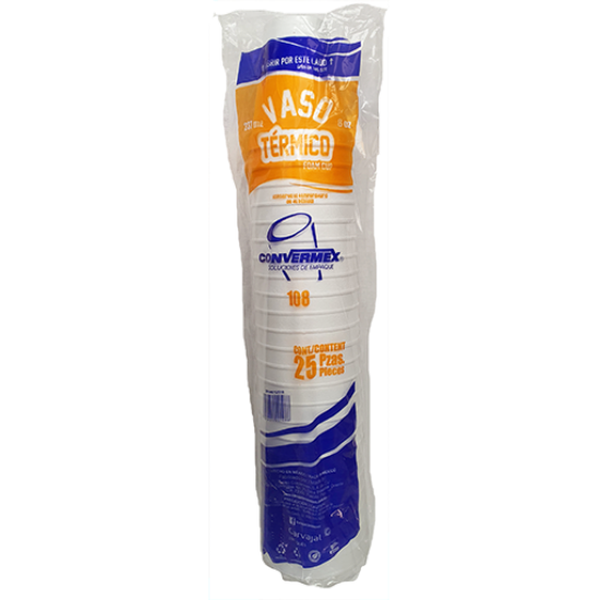 Imagen de VASO TERMICO CONVERMEX #108 / 8 OZ C/25 PZAS.