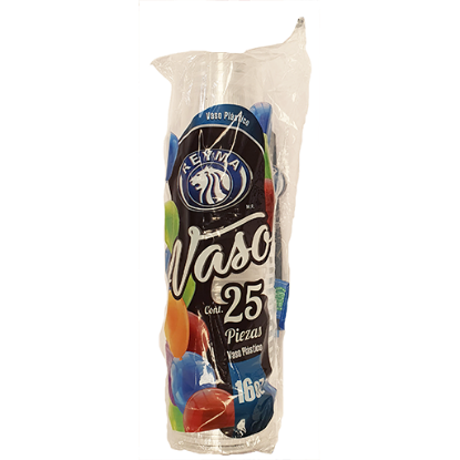Imagen de VASO PLASTICO REYMA 16 OZ  C/25 PZAS.