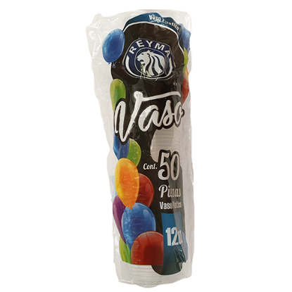Imagen de VASO PLASTICO REYMA 12 OZ  C/50 PZAS.