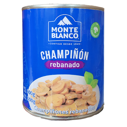 Imagen de CHAMPIÑON REBANADO  MONTEBLANCO 800 G