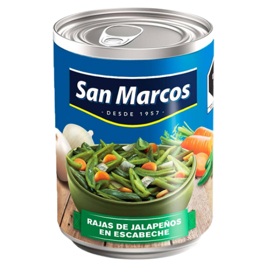 Imagen de CHILE JALAPEÑO RAJAS SAN MARCOS  380GR