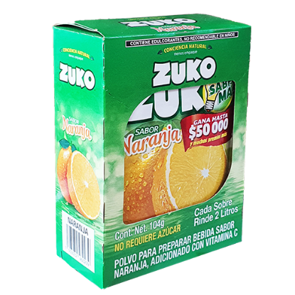 Imagen de BEBIDA ZUKO NARANJA 13 G