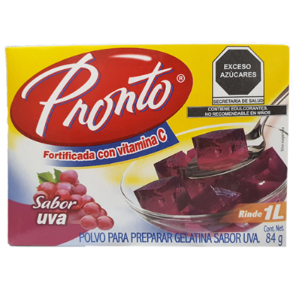 Imagen de GELATINA PRONTO UVA 84 G