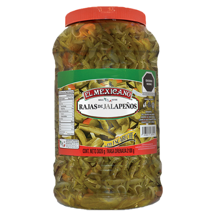 Imagen de CHILE JALAPEÑO RAJAS EL MEXICANO 3.82