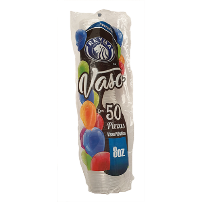 Imagen de VASO PLASTICO REYMA 8 OZ C/50 PZAS.