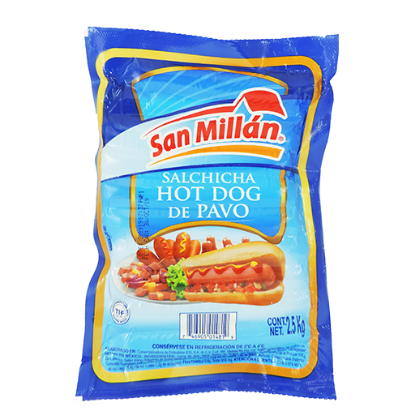 Imagen de SALCHICHA HOT DOG SAN MILLAN PAVO