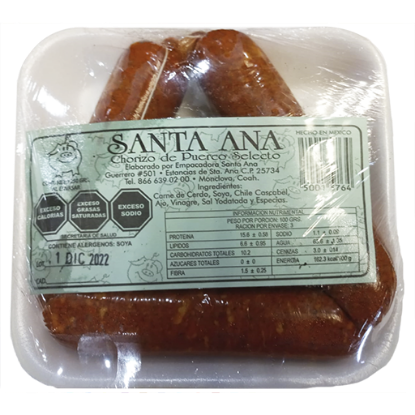 Imagen de CHAROLA DE CHORIZO DE PUERCO  SANTA ANA