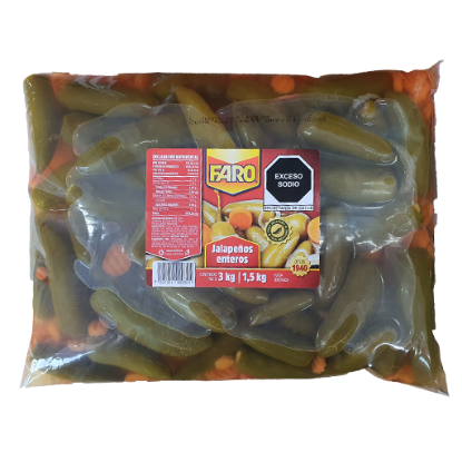 Imagen de CHILE JALAPEÑO ENTERO FARO BOLSA 2.8 KG