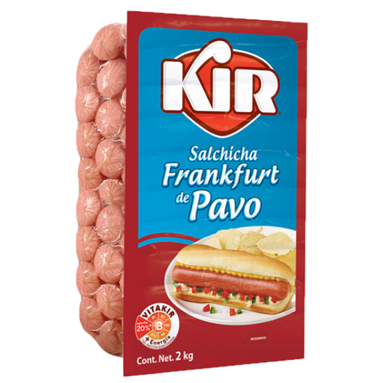 Imagen de SALCHICHA FRANKFURT DE PAVO KIR GRANEL