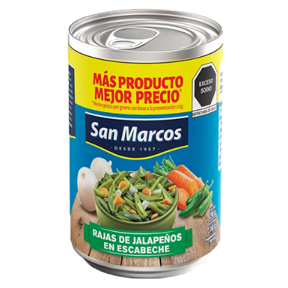 Imagen de CHILE JALAPEÑO RAJAS SAN MARCOS  290G