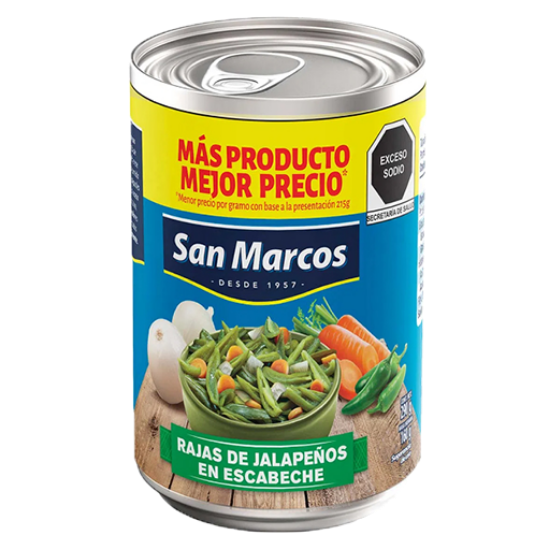 Imagen de CHILE JALAPEÑO RAJAS SAN MARCOS  290G