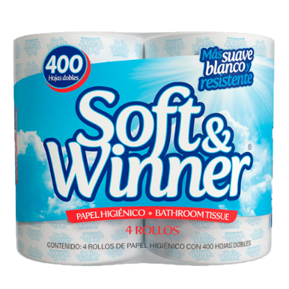 Imagen de PAPEL HIGIENICO SOFT WINNER C/4 ROLLOS