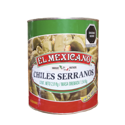 Imagen de CHILE SERRANO EL MEXICANO 2.8 KG