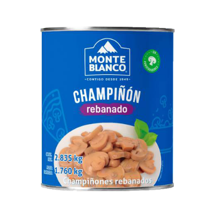Imagen de CHAMPINON REBANADO/ TROCITOS  MONTEBLANCO 2.835 KG