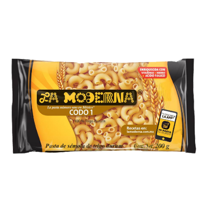 Imagen de PASTA P/SOPA LA MODERNA CODO 200 G