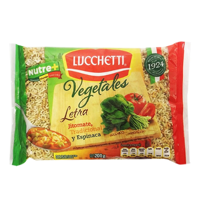 Imagen de PASTA PARA SOPA LUCCHETTI LETRA 200 GR VEGETALES