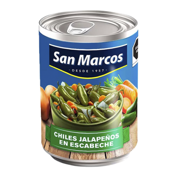 Imagen de CHILE JALAPEÑO ENTERO SAN MARCOS 380GR