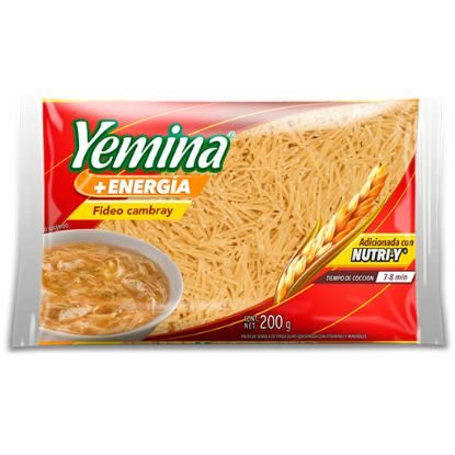 Imagen de PASTA YEMINA ENERGIA FIDEO MEDIANO 200 G