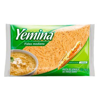 Imagen de PASTA P/SOPA YEMINA FIDEO MEDIANO 200 G