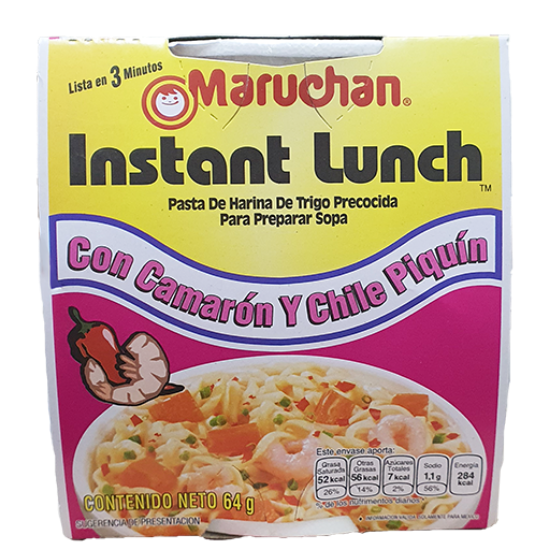 Imagen de SOPA MARUCHAN CAMARON C/CHILE PIQUIN 64 G