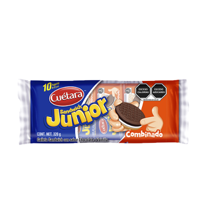 Imagen de GALLETAS SANDWICH JR COMBINADA 320GGR CUETARA