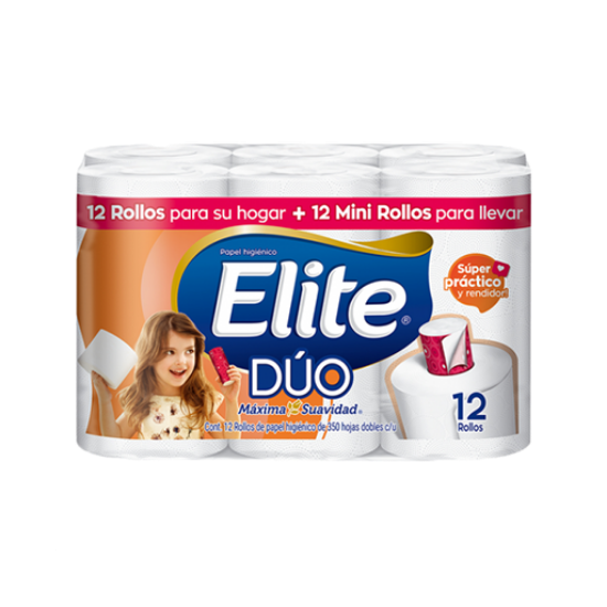Imagen de HIGIENICO ELITE DUO 350 HD 12 ROLLOS
