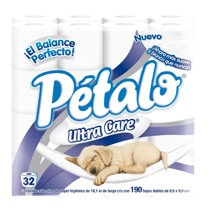Imagen de PAPEL HIGIENICO PETALO 190 H C/32 PZAS.