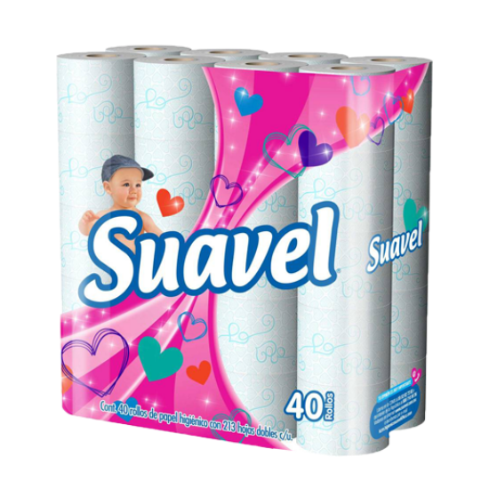 Imagen de PAPEL HIGIENICO SUAVEL 200 HOJAS PAQ. C/40 ROLLOS