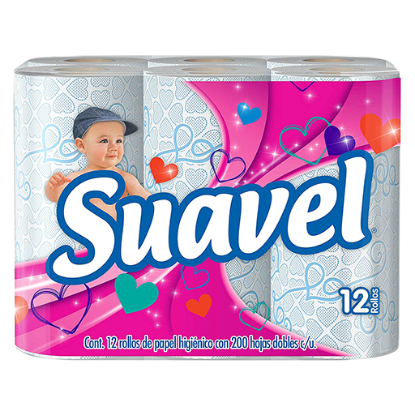 Imagen de PAPEL HIGIENICO SUAVEL CON 12 ROLLOS