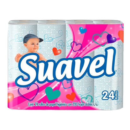 Imagen de PAPEL HIGIENICO SUAVEL CON 24 ROLLOS