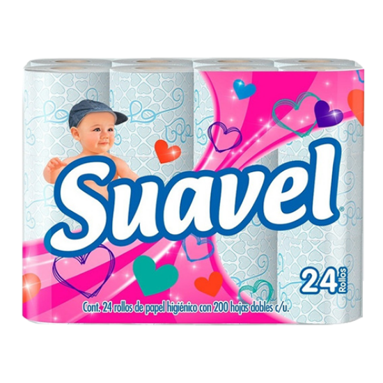 Imagen de PAPEL HIGIENICO SUAVEL CON 24 ROLLOS