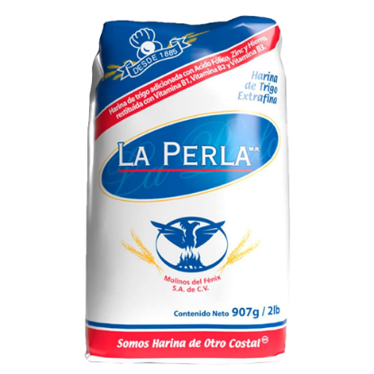 Imagen de HARINA DE TRIGO LA PERLA 907 G