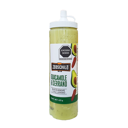 Imagen de SALSA GUACAMOLE CREMOSA ZAASCHILA  425 G